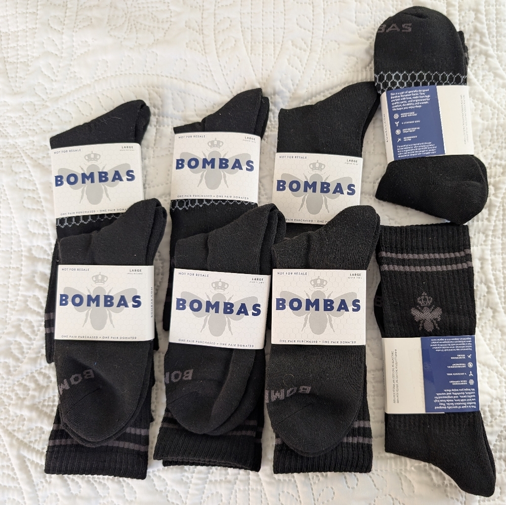 Bombas Men's Black Casual Socks
